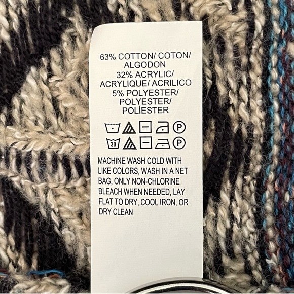 Lucky Brand Southwest Aztec pattern open cardigan XS - Picture 8 of 12